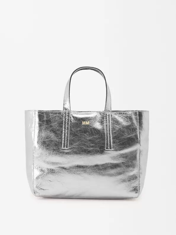 Oferta de Personalized Metallic Leather Tote Bag por 49,99€ en Parfois