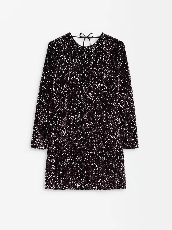 Oferta de Short Long-Sleeve Dress With Sequins por 39,99€ en Parfois