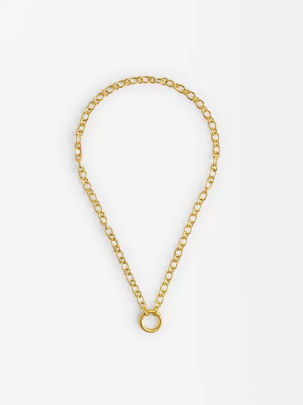 Oferta de Link Necklace With Ring Gold Plated 18k por 25,99€ en Parfois