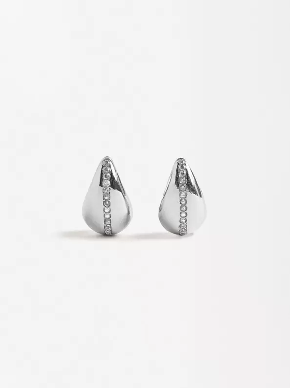 Oferta de Silver Drop Earrings With Zirconias por 7,99€ en Parfois