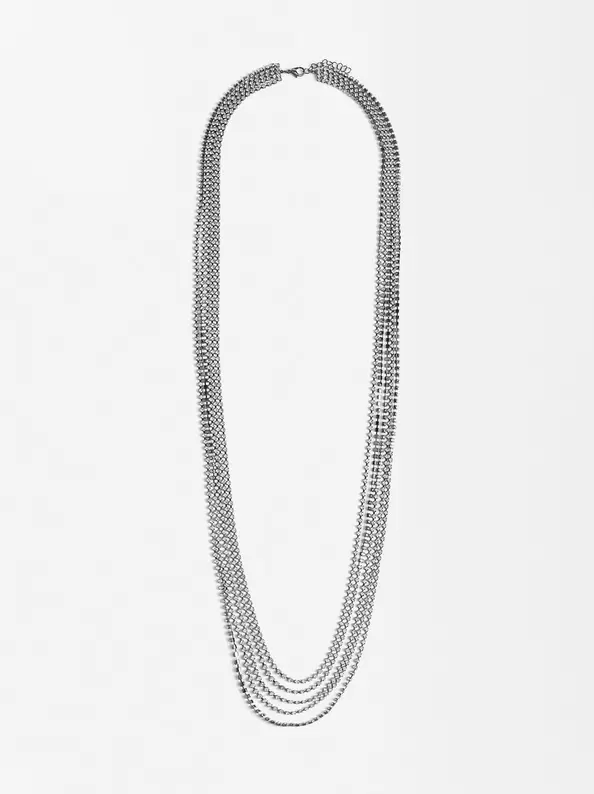 Oferta de Long Necklace With Crystals por 15,99€ en Parfois