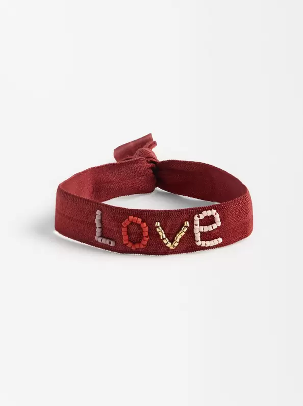 Oferta de Elastic Bracelet With Beads Love por 6,99€ en Parfois