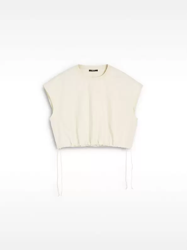 Oferta de Ruched cropped top por 23,99€ en Parfois