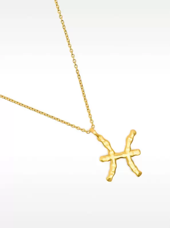 Oferta de PISCES zodiac necklace 18k gold plated por 25,99€ en Parfois