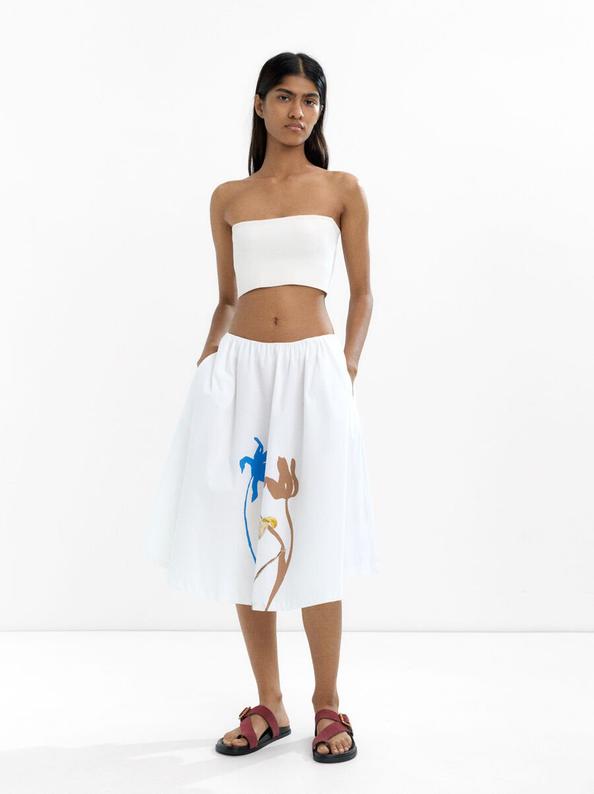 Oferta de Printed midi skirt por 32,99€ en Parfois