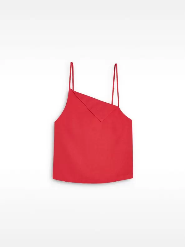 Oferta de Linen-blend strappy top por 32,99€ en Parfois