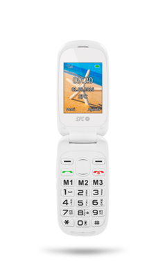 Oferta de TELEFONO MOVIL LIBRE SPC MOBILE HARMONY PANTALLA 1.8"/DUAL SIM/TECLAS GRANDES/MENSAJE SOS/BLANCO por 53,99€ en PCBox