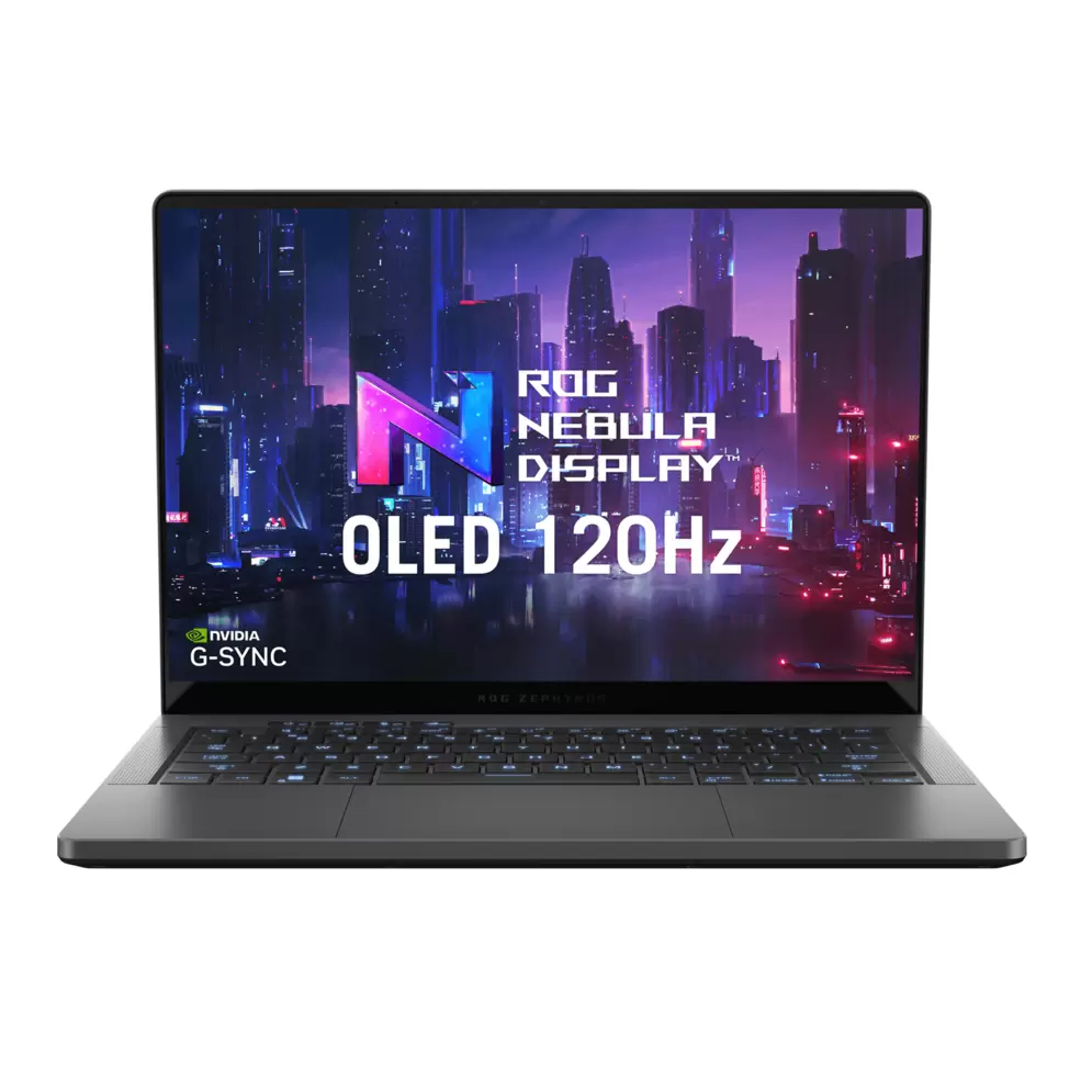 Oferta de PORTATIL GAMING ASUS ROG Zephyrus G14 GA403UI-QS049  AMD R9 8945HS HASTA 5.2GHZ/ 32GB DDR5/ 1TB SSD/ RTX 4070 8GB GDDR6/ 14" OLED / FREEDOS por 2299€ en PCBox