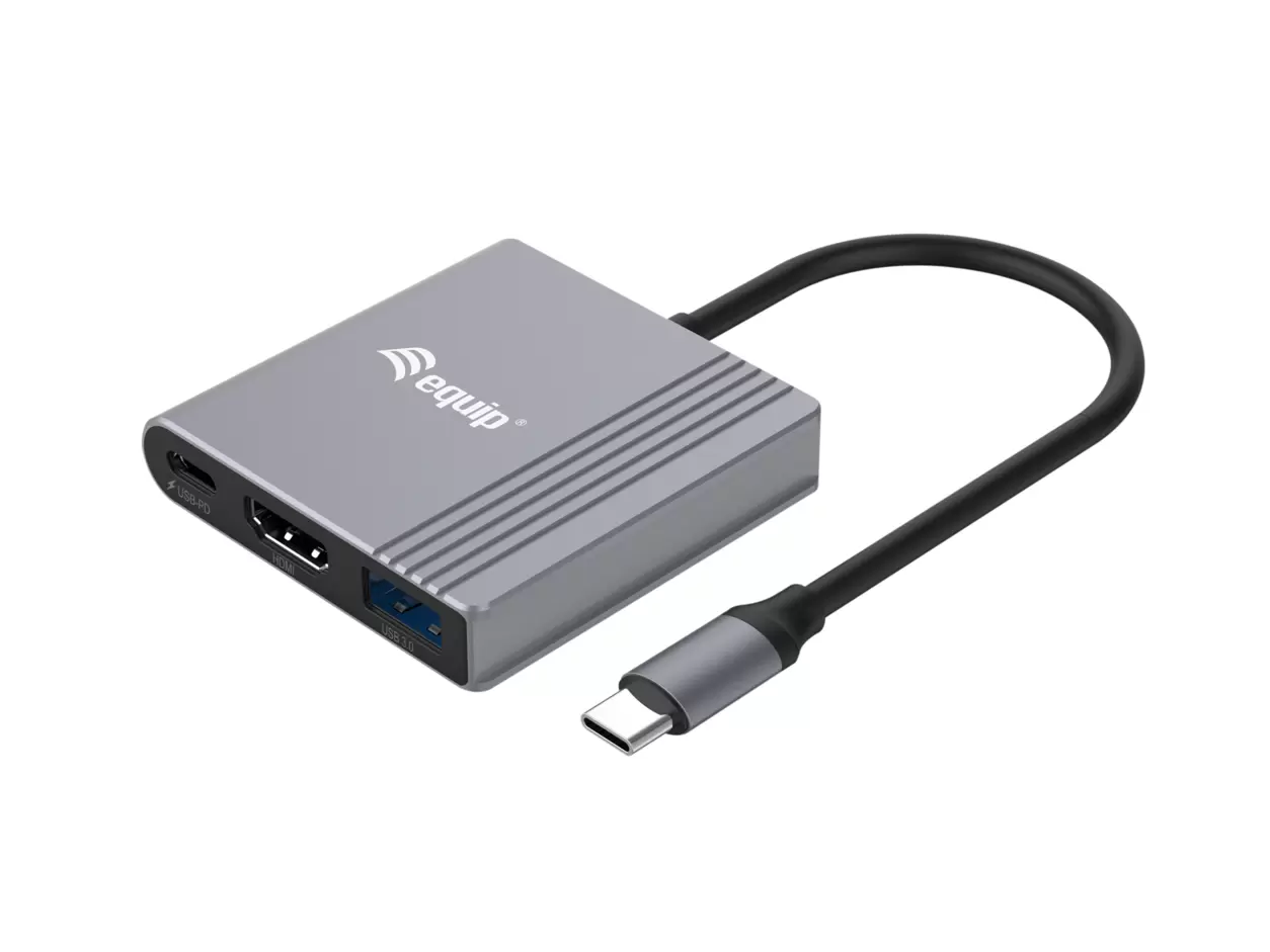 Oferta de ADAPTADOR USB-C 3IN1  HDMI 4K  USB-A  USB-C PD 100W por 25,52€ en PCBox