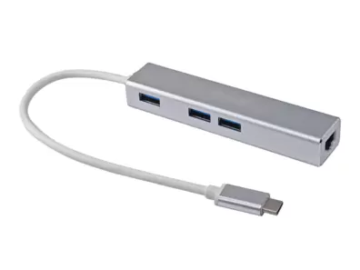 Oferta de ADAPTADOR  USB-C EQUIP  HUB USB 3.0  3 PUERTOS GIGABIT ETHERNET por 26,45€ en PCBox