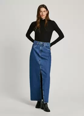 Oferta de REGULAR FIT DENIM MAXI SKIRT por 99€ en Pepe Jeans