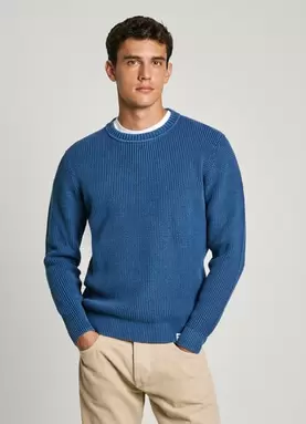 Oferta de REGULAR FIT MOSS STITCH KNIT JUMPER por 79,9€ en Pepe Jeans