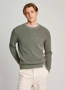 Oferta de REGULAR FIT MOSS STITCH KNIT JUMPER por 79,9€ en Pepe Jeans