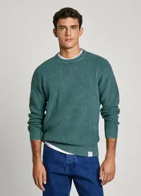 Oferta de REGULAR FIT MOSS STITCH KNIT JUMPER por 79,9€ en Pepe Jeans