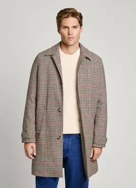 Oferta de LONG CHECKED COAT por 260€ en Pepe Jeans