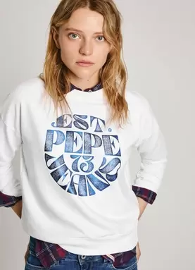 Oferta de CREW NECK LOGO SWEATSHIRT por 49,9€ en Pepe Jeans