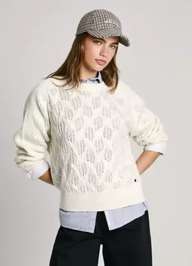 Oferta de BRAIDED KNIT JUMPER por 89,9€ en Pepe Jeans