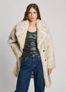 Oferta de FAUX FUR COAT por 220€ en Pepe Jeans