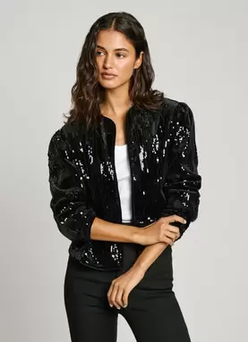 Oferta de VELVET SEQUIN JACKET por 140€ en Pepe Jeans