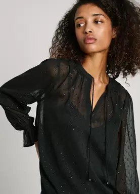 Oferta de SEMI-TRANSPARENT PLUMETI BLOUSE por 79,9€ en Pepe Jeans