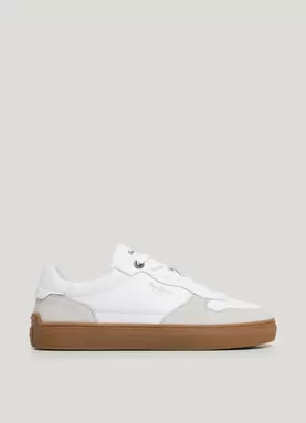 Oferta de LEATHER TRAINERS WITH SUEDE DETAILS por 89,9€ en Pepe Jeans