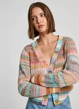 Oferta de OPEN KNIT CARDIGAN por 59,4€ en Pepe Jeans