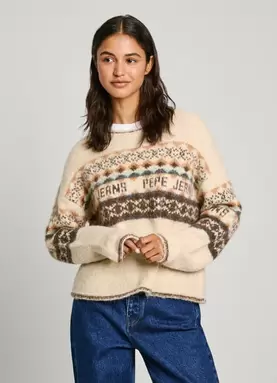 Oferta de FAIR ISLE CREW NECK KNIT JUMPER por 59,4€ en Pepe Jeans