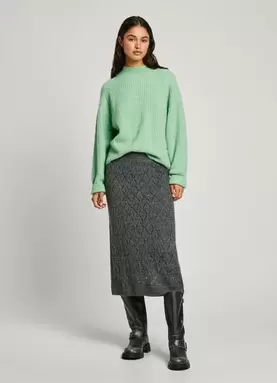 Oferta de OPEN KNIT MIDI SKIRT por 53,94€ en Pepe Jeans