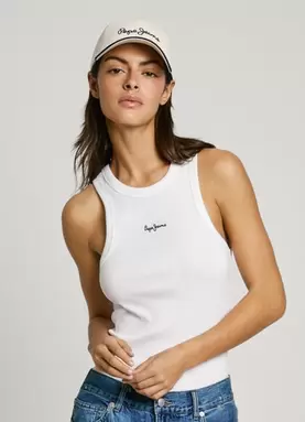 Oferta de SLEEVELESS RIBBED TOP por 25€ en Pepe Jeans