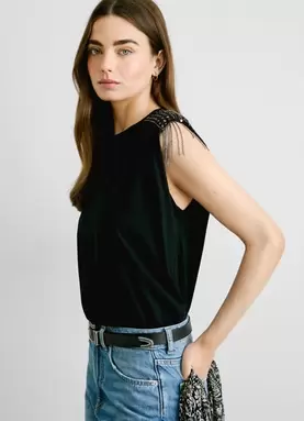 Oferta de STRASS SHOULDER T-SHIRT por 59,9€ en Pepe Jeans