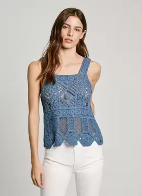 Oferta de CROCHET STRAP TOP por 69,9€ en Pepe Jeans