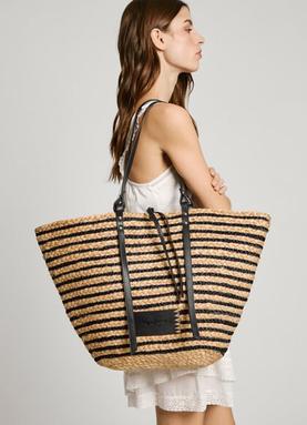 Oferta de STRIPED JUTE TOTE BAG por 69,9€ en Pepe Jeans