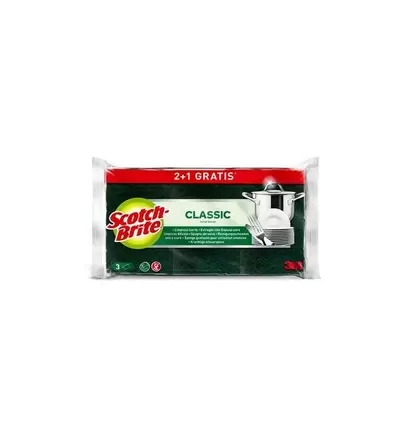 Oferta de Scotch Brite Estropajo Fibra Verde con Esponja | 3 uds por 1,31€ en Perfumerías Avenida