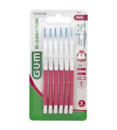 Oferta de Bi-Directional Cepillo Interdental 1,2 mm Talla L | 6 uds por 4,45€ en Perfumerías Avenida