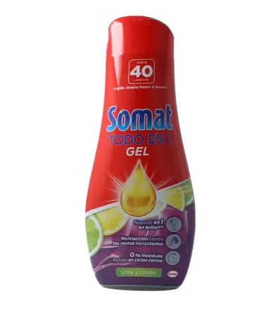 Oferta de Gel Lavavajillas Todo en 1 Lima-Limón | 40 dosis por 5,31€ en Perfumerías Avenida