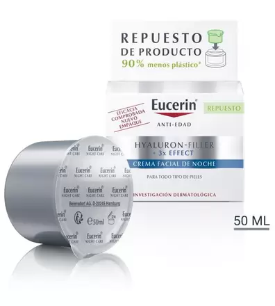 Oferta de Hyaluron-Filler Triple Efecto x3 Noche Recarga | 50 ml por 38,7€ en Perfumerías Avenida
