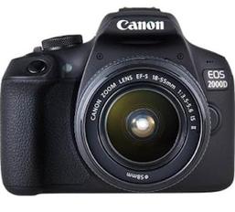 Oferta de Canon EOS 2000D + EF-S 18-55mm f/3.5-5.6 IS II Juego de cámara SLR 24,1 MP CMOS 6000 x 4000 Pixeles Negro por 785,91€ en Phone House