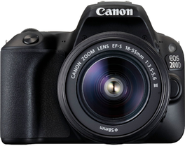 Oferta de Canon EOS 200D + EF-S 18-55mm f/3,5-5,6 III Negro por 574,99€ en Phone House
