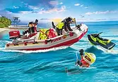 Oferta de 71464 - Bote de bomberos con moto acuática por 29,99€ en Playmobil