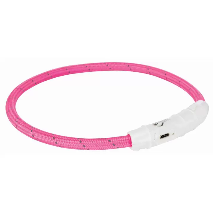 Oferta de Trixie Aro con Luz Flash USB Rosa por 10,79€ en Mascotas1000