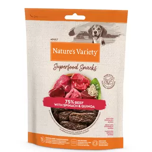 Oferta de Nature's Variety Dog Snacks Superfood Beef por 3,59€ en Mascotas1000