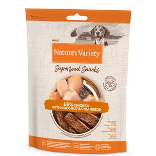 Oferta de Nature's Variety Dog Snacks Superfood Chicken por 3,59€ en Mascotas1000