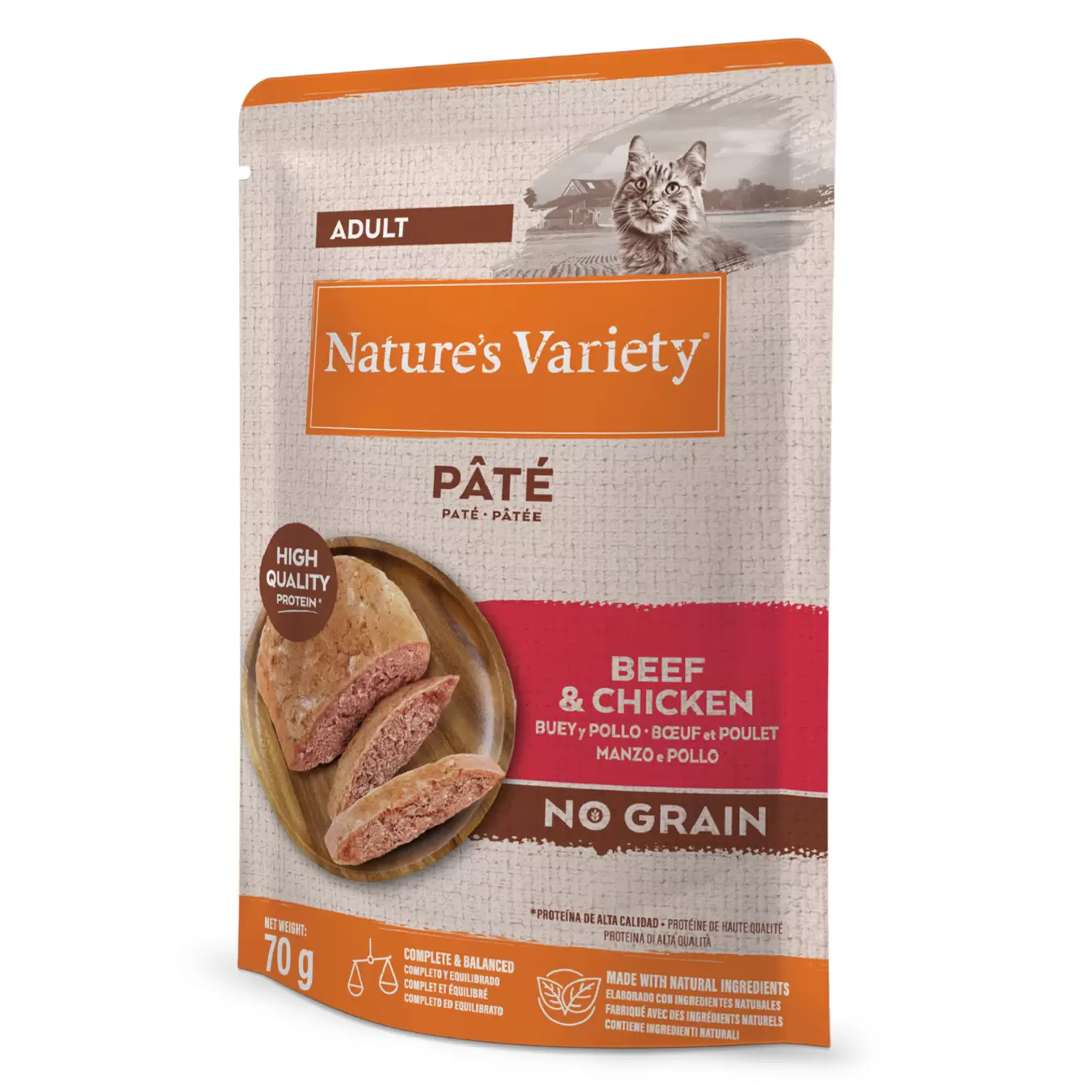 Oferta de Nature's Variety Cat Wet Paté Beef and Chicken por 1,35€ en Mascotas1000