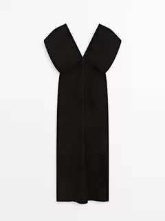 Oferta de Vestido largo piel ante - Limited Edition por 399€ en Massimo Dutti