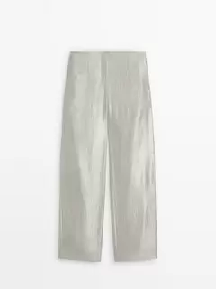 Oferta de Pantalón ancho fluido satinado por 79,95€ en Massimo Dutti