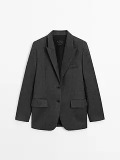 Oferta de Americana traje espiga con lana por 149€ en Massimo Dutti