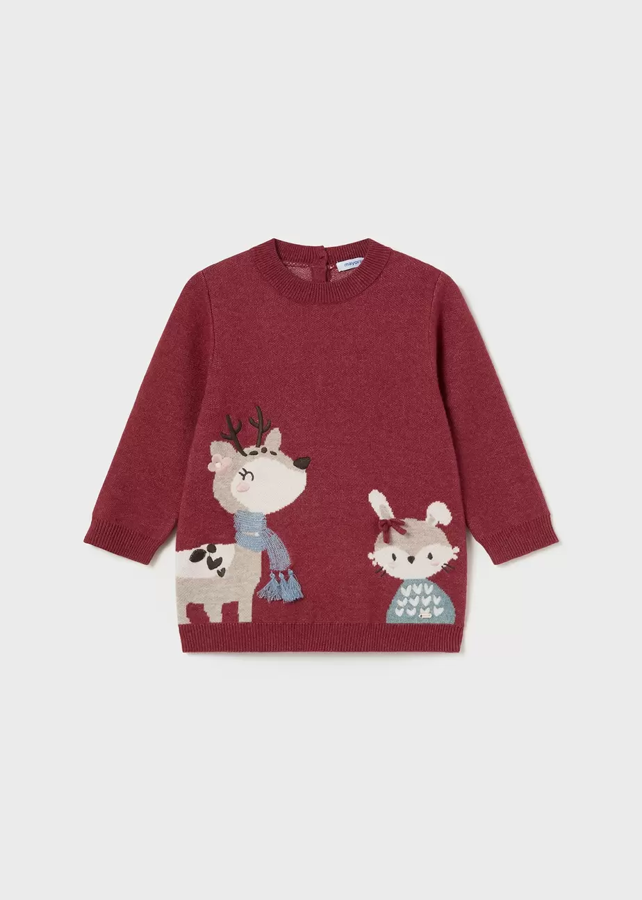 Oferta de Vestido tricot animal bebé por 25,99€ en Mayoral