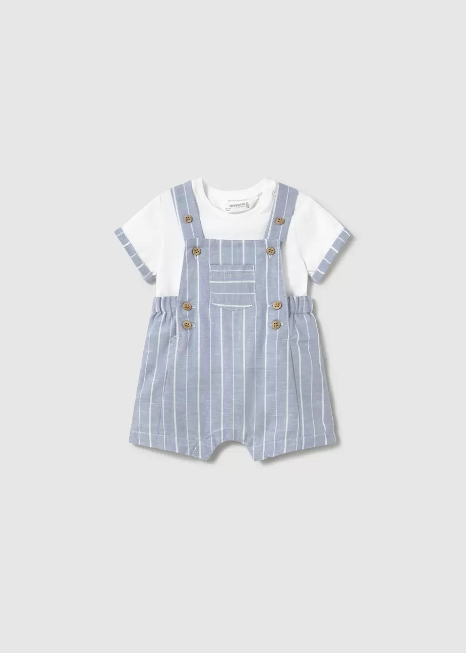 Oferta de Conjunto peto y camiseta con lino recién nacido por 35,99€ en Mayoral
