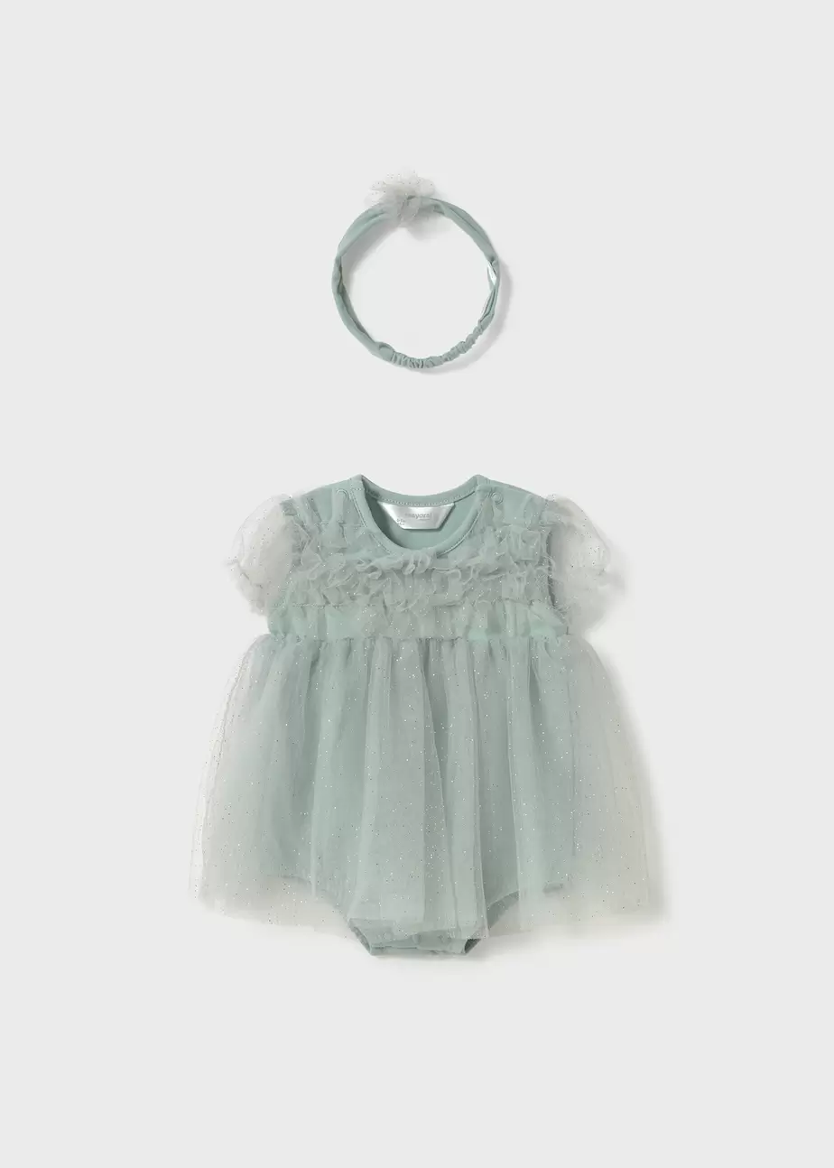 Oferta de Pelele con diadema tul recién nacida por 27,99€ en Mayoral