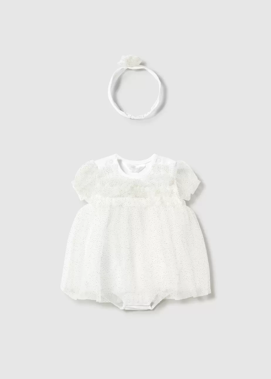 Oferta de Pelele con diadema tul recién nacida por 27,99€ en Mayoral